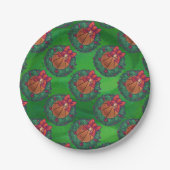 クリスマスリース ペーパープレート (正面)