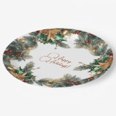 クリスマスリース ペーパープレート (アングル)