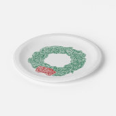 クリスマスリース ペーパープレート (アングル)