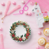 クリスマスリース ペーパーボウル (パーティー)