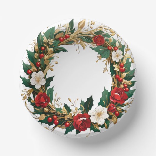 クリスマスリース ペーパーボウル (正面)