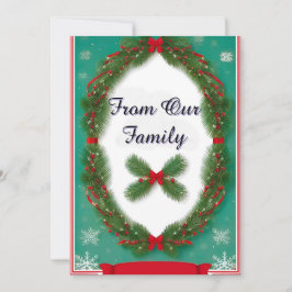 クリスマスリース（ホリーベリーとリボン） シーズンカード
