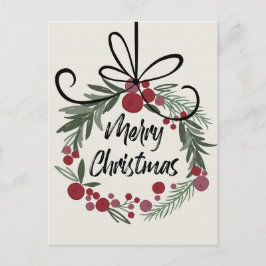 クリスマスリース ポストカード