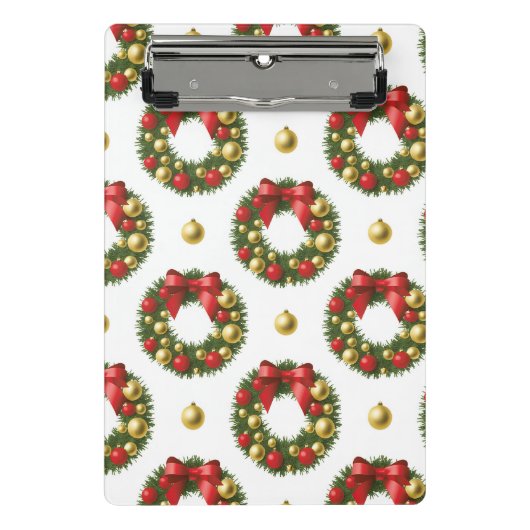 クリスマスリース ミニクリップボード (正面)