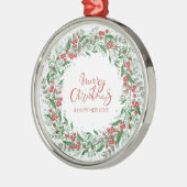 クリスマスリース メタルオーナメント (左)