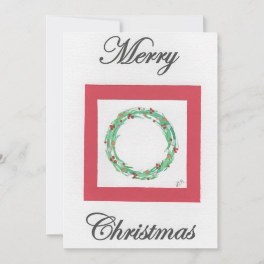 クリスマスリース "メリークリスマス" シーズンカード (正面)