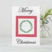 クリスマスリース "メリークリスマス" シーズンカード (スタンド正面)