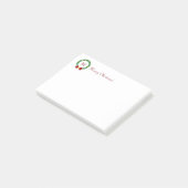 クリスマスリース&モノグラムレター ポストイット (アングル)