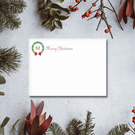 クリスマスリース&モノグラムレター ポストイット