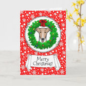 クリスマスリース&ライツウィペット – Fawn & White カード (黄色い花)