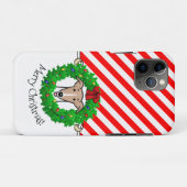 クリスマスリース&ライツウィペット – Fawn & White Case-Mate iPhoneケース (裏面(横))