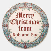 クリスマスリース ラウンドシール (正面)