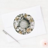 クリスマスリース ラウンドシール (封筒)