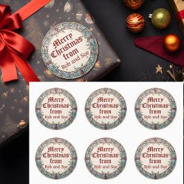 クリスマスリース ラウンドシール