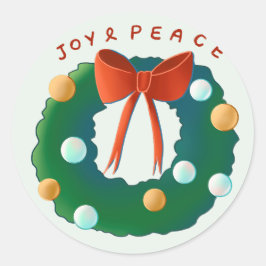 クリスマスリース ラウンドシール