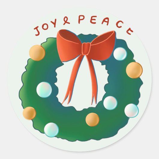 クリスマスリース ラウンドシール (正面)