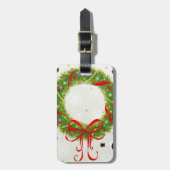 クリスマスリース ラゲッジタグ (正面縦)