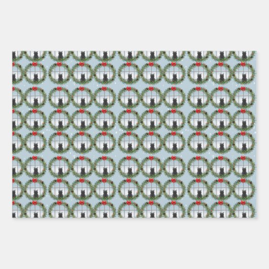 クリスマスリース ラッピングペーパーシート (正面3)