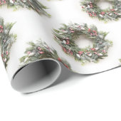 クリスマスリース ラッピングペーパー (ロールコーナー)