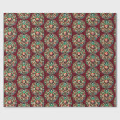 クリスマスリース ラッピングペーパー (フラット)