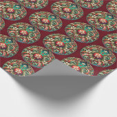 クリスマスリース ラッピングペーパー (角)