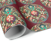 クリスマスリース ラッピングペーパー (ロールコーナー)