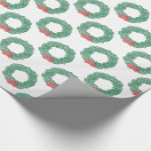 クリスマスリース ラッピングペーパー (角)