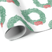 クリスマスリース ラッピングペーパー (ロールコーナー)
