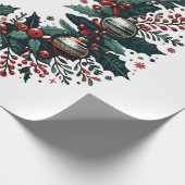 クリスマスリース ラッピングペーパー (角)