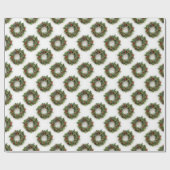 クリスマスリース ラッピングペーパー (フラット)