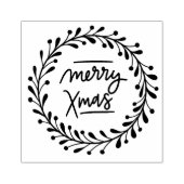 クリスマスリース ラバースタンプ (インプリント)