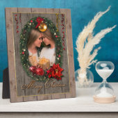 クリスマスリース（写真プラーク付） フォトプラーク (側面)