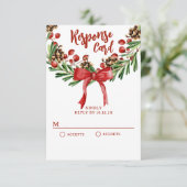 クリスマスリース 出欠カード (スタンド正面)