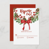 クリスマスリース 出欠カード (正面/裏面)