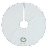 クリスマスリース"喜び"ファミリーモノグラム ブラッシュドポリエステルツリースカート (正面)