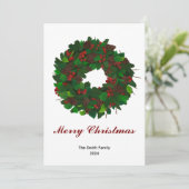 クリスマスリース 招待状 (スタンド正面)