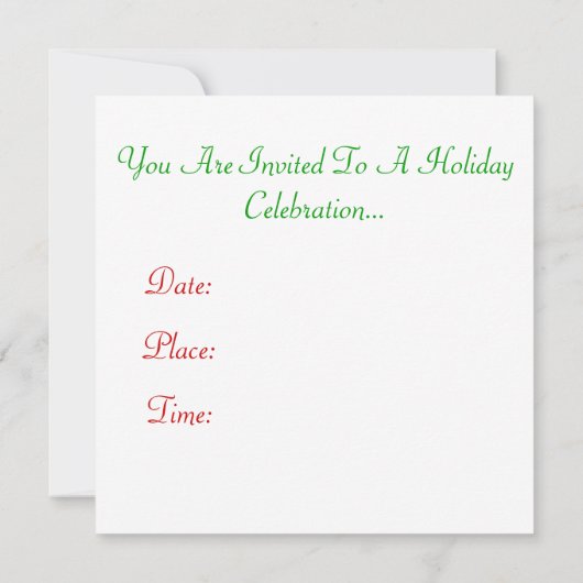 クリスマスリース 招待状 (裏面)