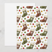 クリスマスリース 招待状 (正面/裏面)