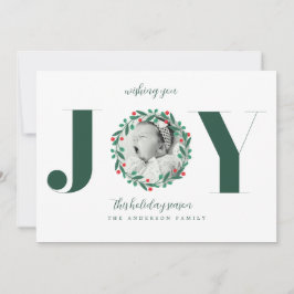 クリスマスリース 新生児お知らせ 招待状