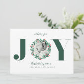 クリスマスリース 新生児お知らせ 招待状 (スタンド正面)