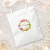 クリスマスリース 水彩花 フェイバーバッグ (クリップ留めされた状態)