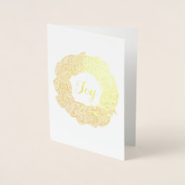 クリスマスリース 箔カード