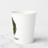 クリスマスリース 紙コップ (左)