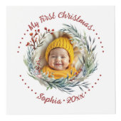 クリスマスリース、緑、果実のフォトキューブ フォトキューブ (右)