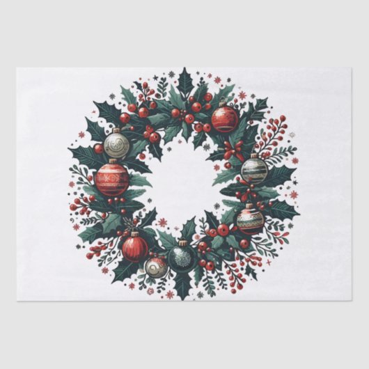 クリスマスリース 薄葉紙 (正面)