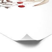 クリスマスリース、赤い花と果実の喜び ポスター (コーナー)