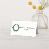 クリスマスリース#1エスコートカード座席表 プレイスカード (正面)