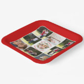 クリスマスリース、9枚の写真とコラージュ ペーパープレート (傾斜あり)