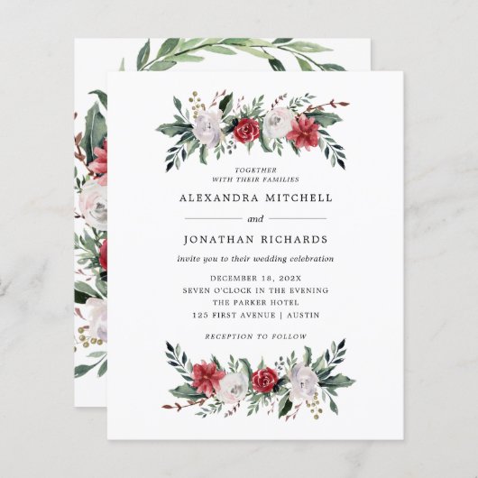 クリスマスリース | BUDGETフローラ結婚休日 (正面/裏面)