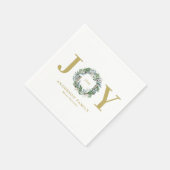 クリスマスリース「Joy」 スタンダードカクテルナプキン (角)